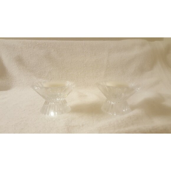 Tipperary Crystal Star Mini Candle Holder Pair Tea Light NIB - Picture 2 of 4
